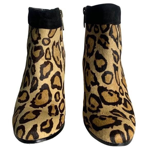 Sam Edelman Salina Leopard Animal Print Side Zip Ankle Boots Booties Size 6.5M - Picture 3 of 10